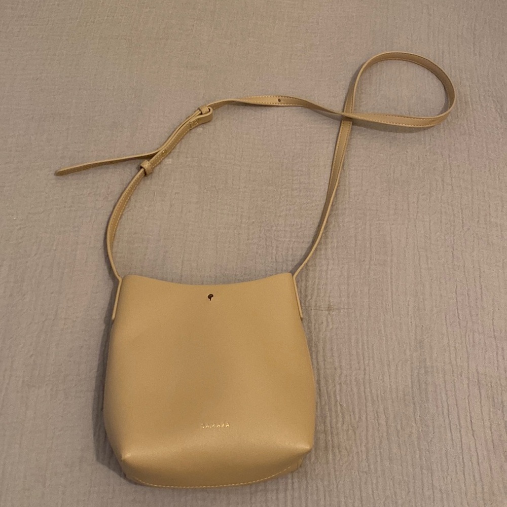SAMARA VEGAN LEATHER CROSSBODY BAG.